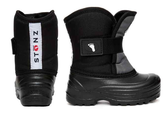 Stonz Winterboots The Scout in schwarz und grau mit Klettverschluss