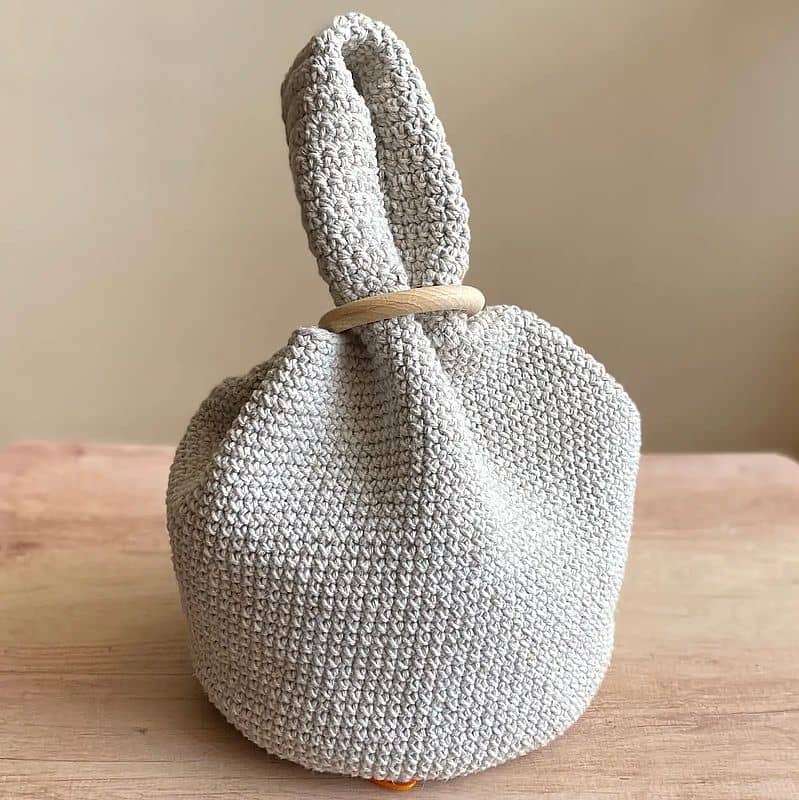 Hoooked Zpagetti Häkelset "Japanese Knot Bag" in hellem Beige