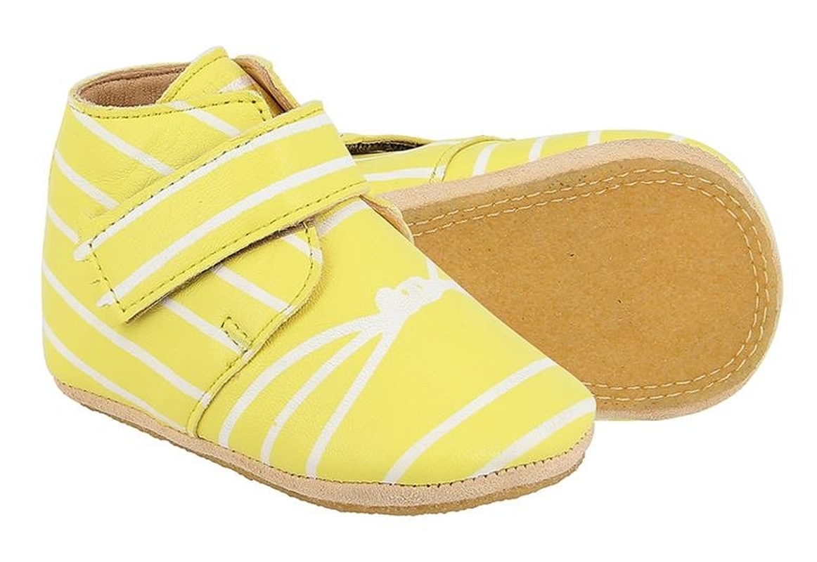 KINY_JAUNEMAR_2 Easypeasy Lederfinkli Kiny Jaune Paille Blanc