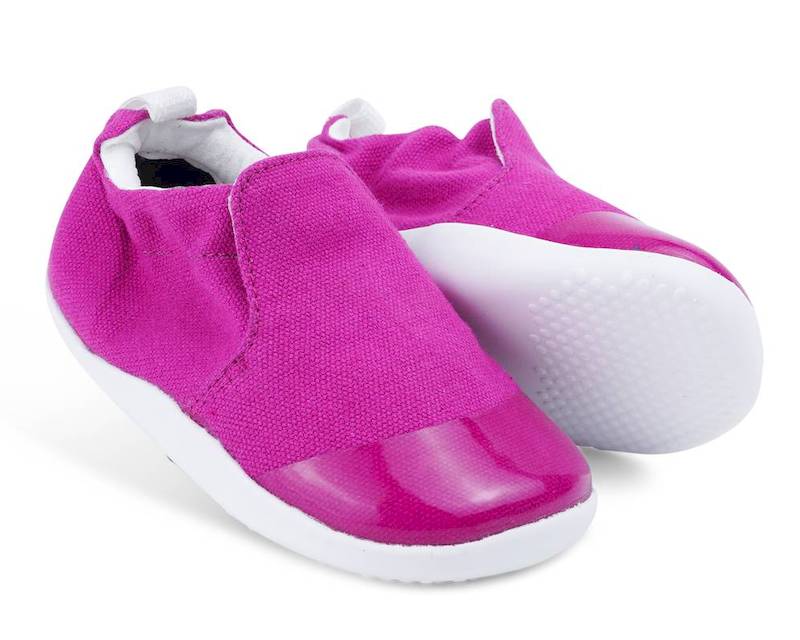 Bobux-Scamp-Raspberry-Paar Bobux Xplorer Scamp Raspberry Lernlaufschuhe aus Canvas