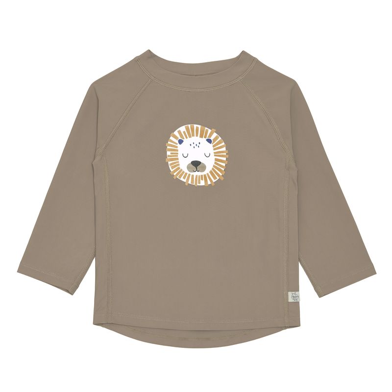 LÄSSIG Langarm UV-Shirt "Lion Choco" in Taupe mit niedlichem Löwen