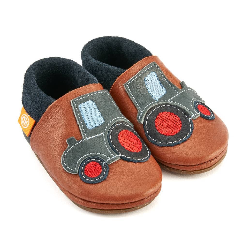 Orangenkinder Barfussschuhe AMIGO Kiga "Trecker" in caramelbraun