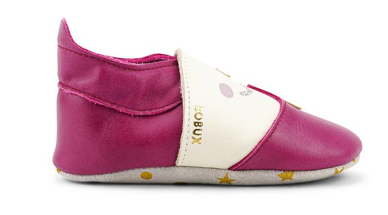BOBUX-Frosty-Seite Passen sich perfekt an den Fuss an: Bobux Krabbelschuhe Frosty Dark Pink