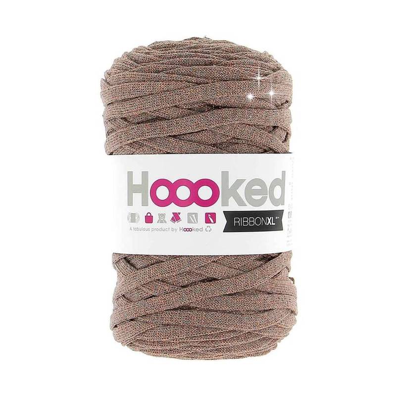 Hoooked Ribbon XL - Copper Wood (Taupe + Kupfer)