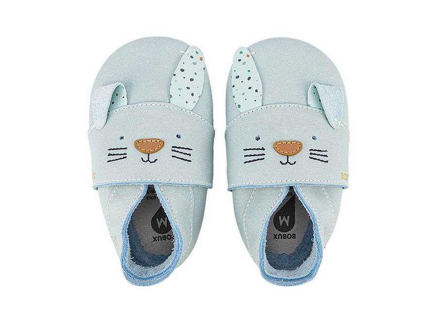 22-Hopsy-Seafoam-Paar BOBUX Lederfinkli "Hopsy Seafoam" mit herzigem Hasen