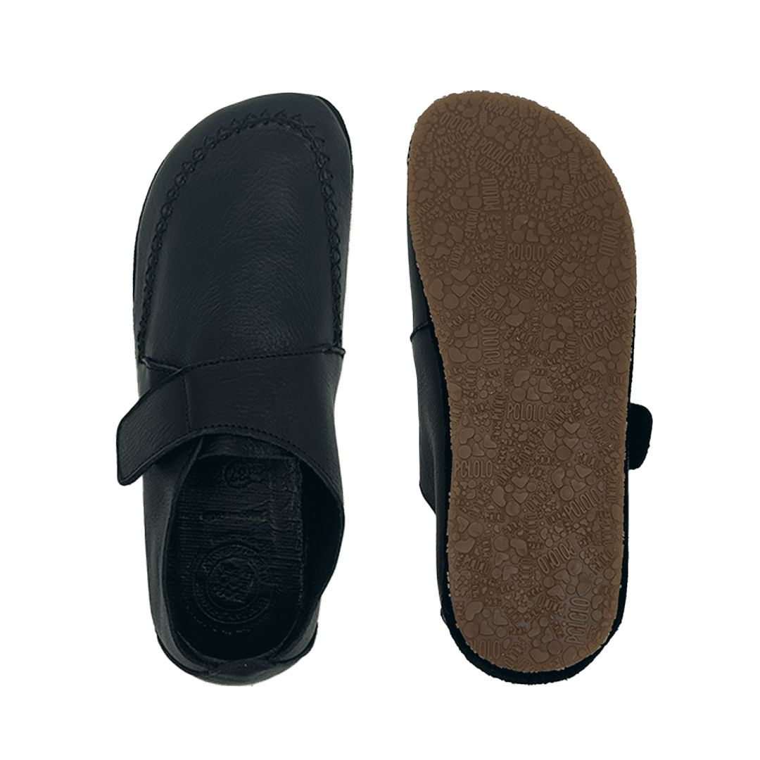 Pololo Barfuss Schuhe für Erwachsene "Pablo" in schwarz mit rutschfester, superdünner Minimalsohle aus TPR