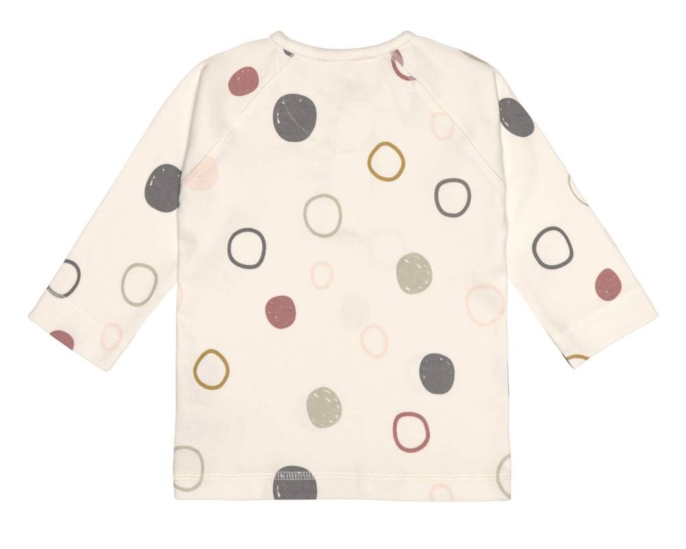 Baby Shirt von LÄSSIG in offwhite mit bunten Kreisen