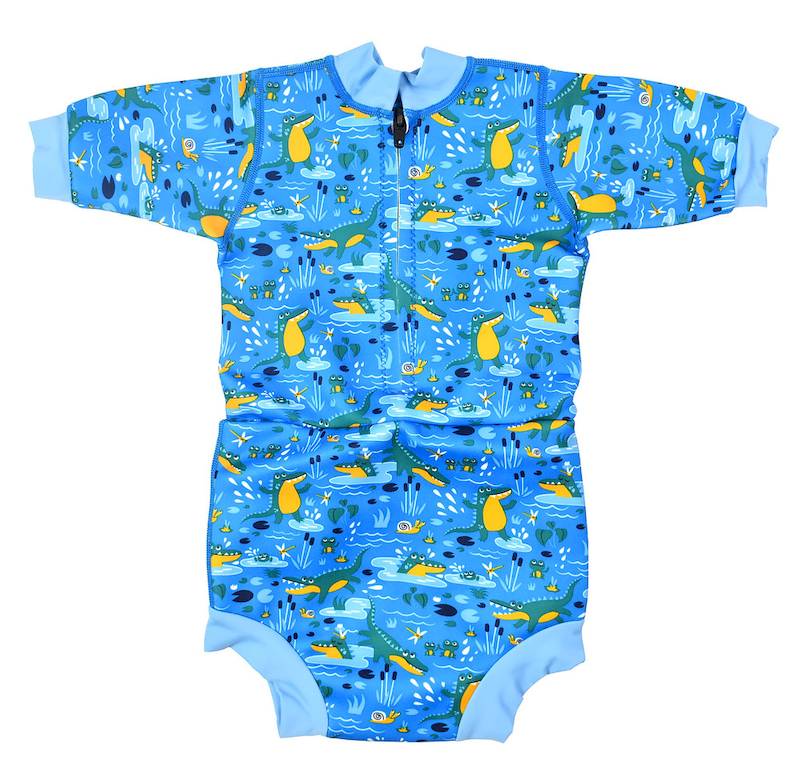 Happy Nappy Wetsuit "Crocodile Swamp" in Blau mit Krokodilen