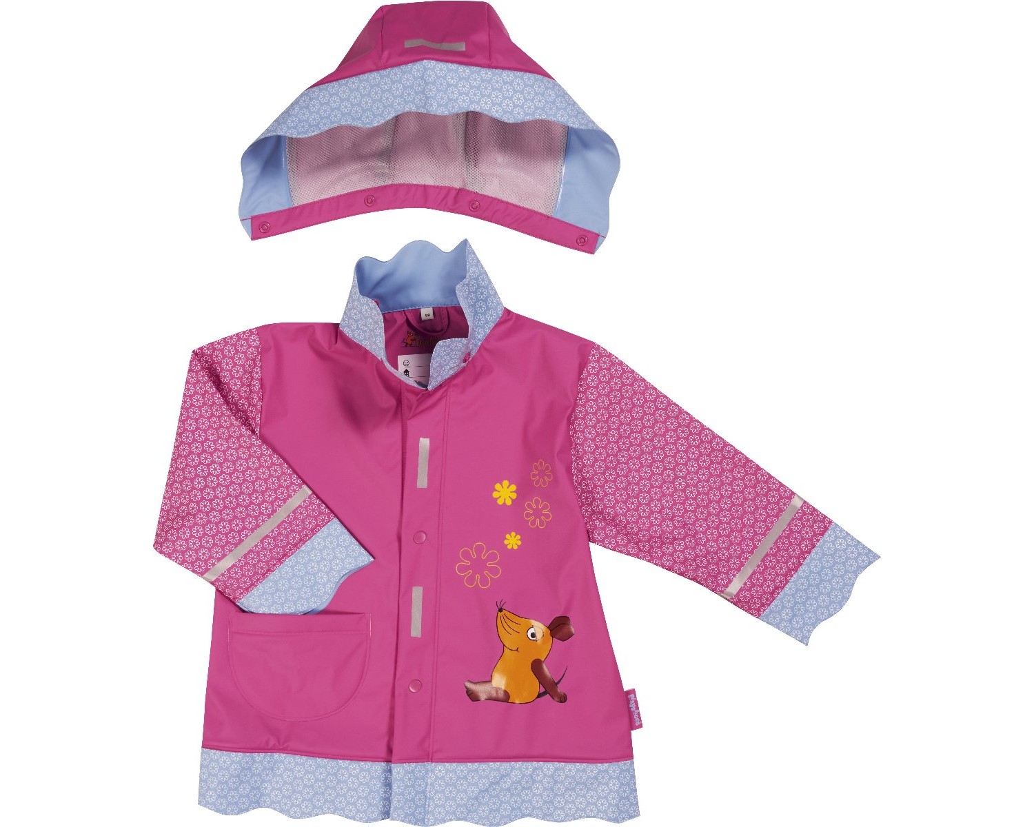 Maus_pink_vorne Regenjacke "Die Maus" pink