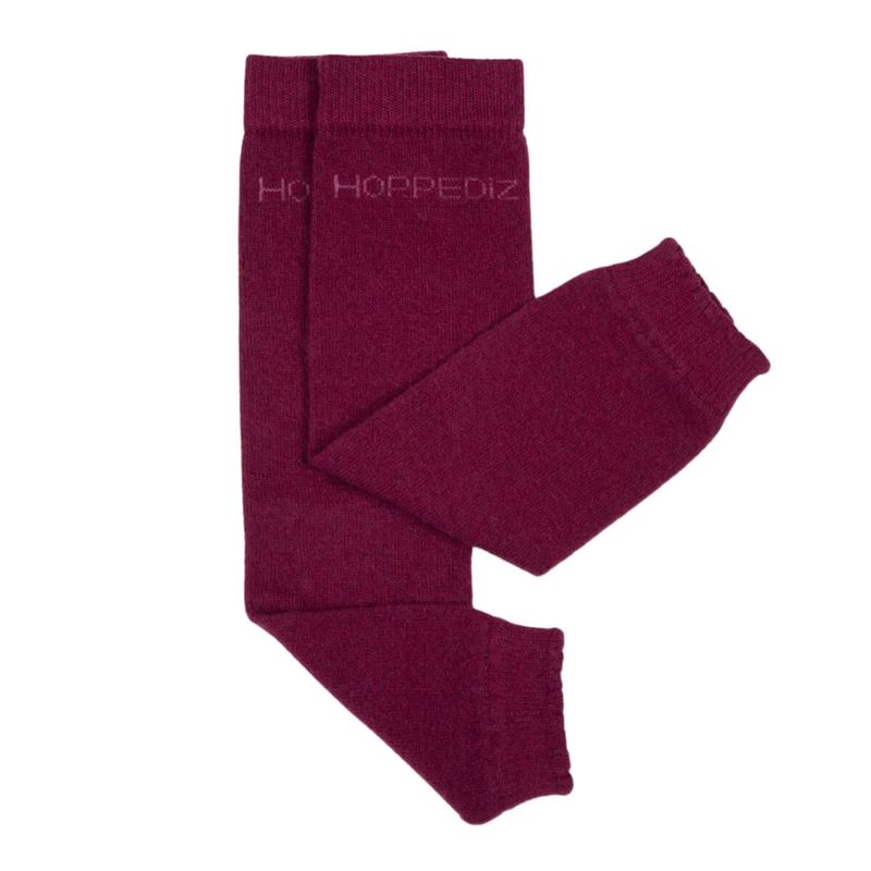 stulpen-merino-uni-bordeaux HOPPEDIZ Stulpen "Bordeaux" aus Merino + Kaschmir in dunkelrot