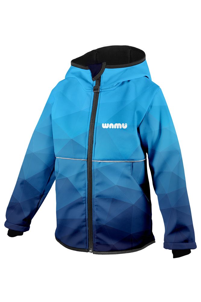 WAMU Softshelljacke Kinder Mosaic Blue