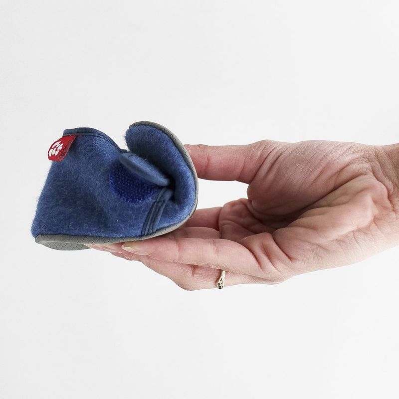 POLOLO Barfuss-Hausschuh Wolle Blau POLOLO Barfuss-Hausschuh Wolle Blau