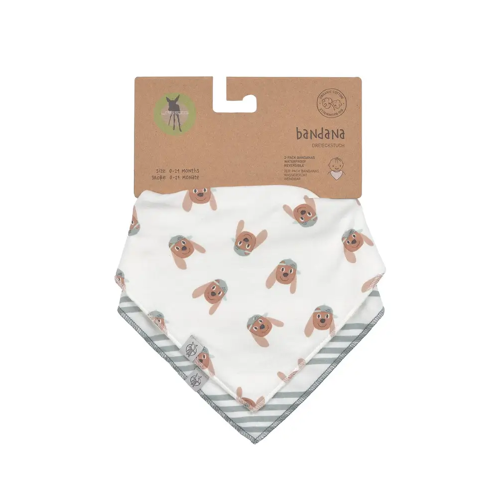 Baby Halstücher Tiny Team Dog, hübsch verpackt im 2er Geschenkset