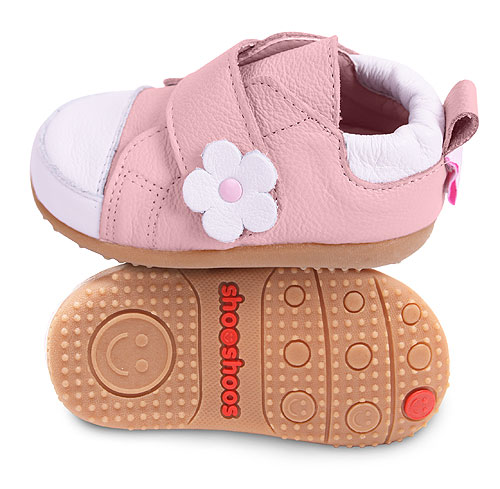 Shooshoos Lederschuhe Flower Pink White