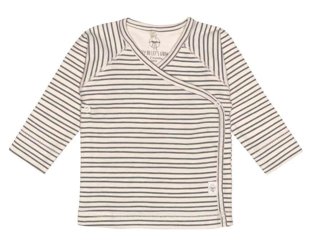 LÄSSIG Baby Wickelhemd Striped Grey