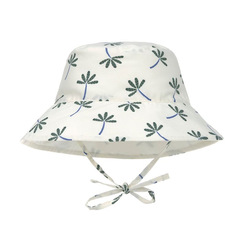 Lässig Bucket Hat "Palms Nature" in offwhite mit grünen Palmen