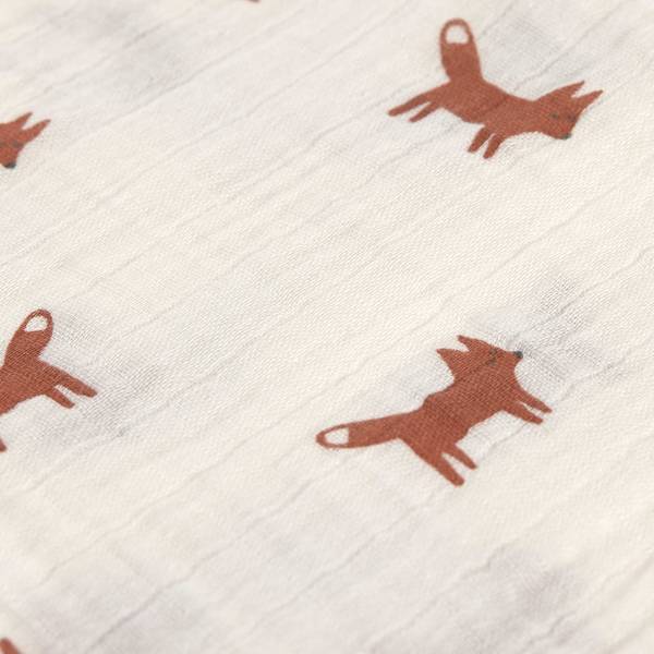 LÄSSIG Muslin Little Forest Fox mit Fuchs-Print