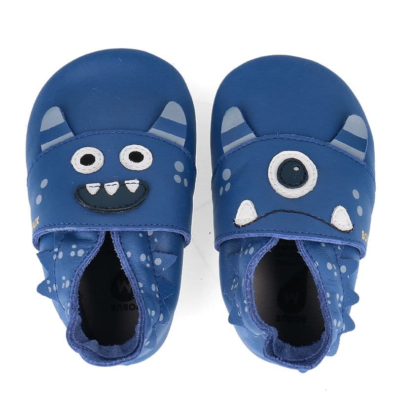 Bobux-Murphy-Binjau-Blue-1 BOBUX Lederfinkli "Murphy" in leuchtendem Blau mit frechem Monster