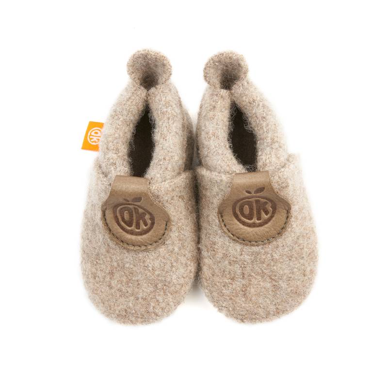 ORANGENKINDER "Wolli" Wollwalk-Finken in Beige