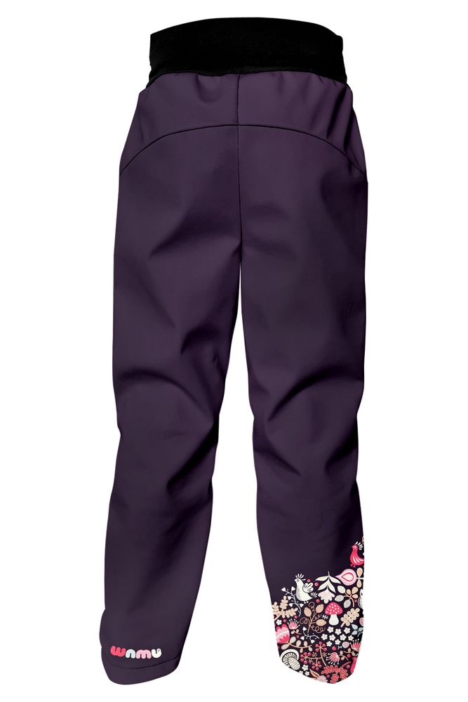 Rückseite der Softshell Hose "Owl Violet" von WAMU