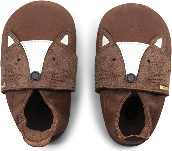 23-Bobux-Foxy-Toffee BOBUX Lederfinkli Foxy Toffee in braun mit Fuchs