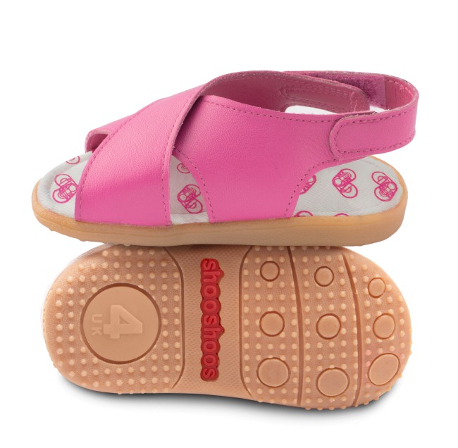 SMY65GSP-Sherbet Shooshoos Lederschuhe/Ledersandalen in pink