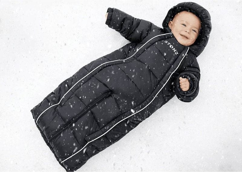Stonz-Snowsuit-Baby Mollig warm bis -20°C Schneeanzug & Fusssack 2 in 1 von Stonz
