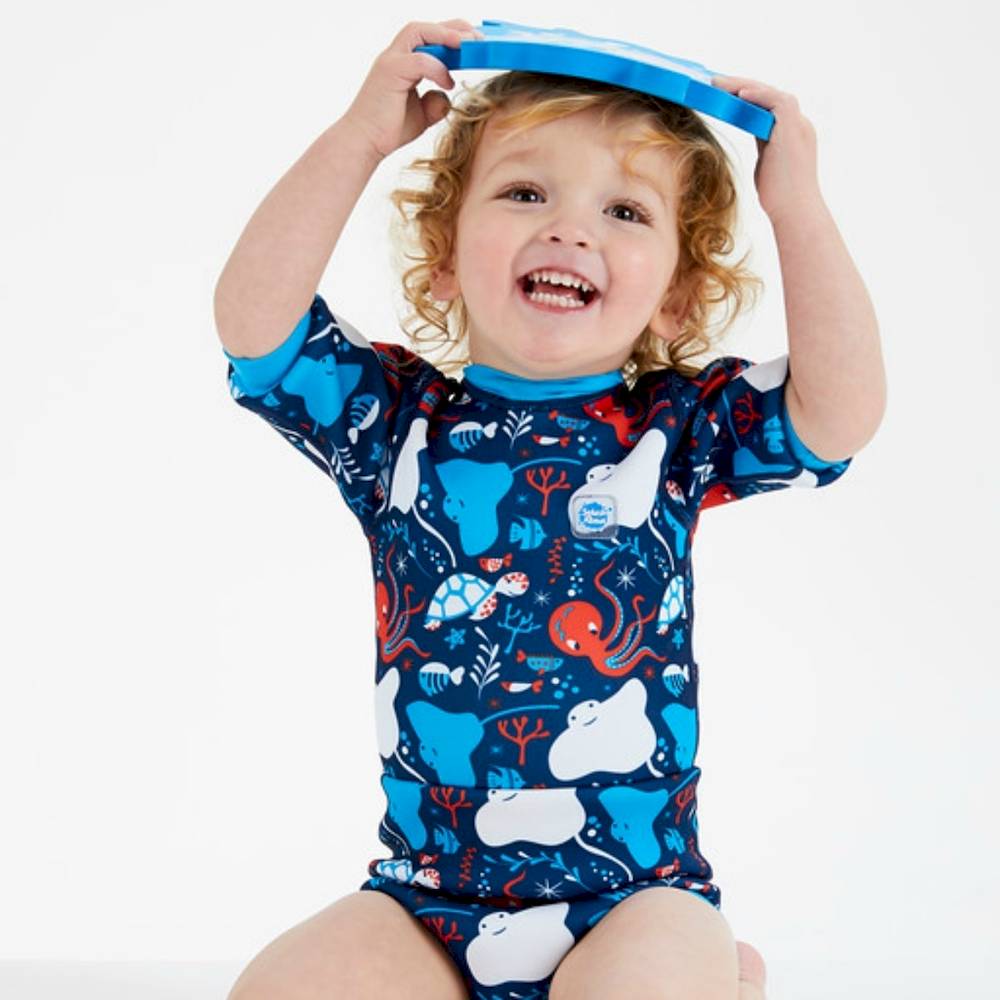 Jung mit Happy Nappy Neopren-Wetsuit "Under the Sea"