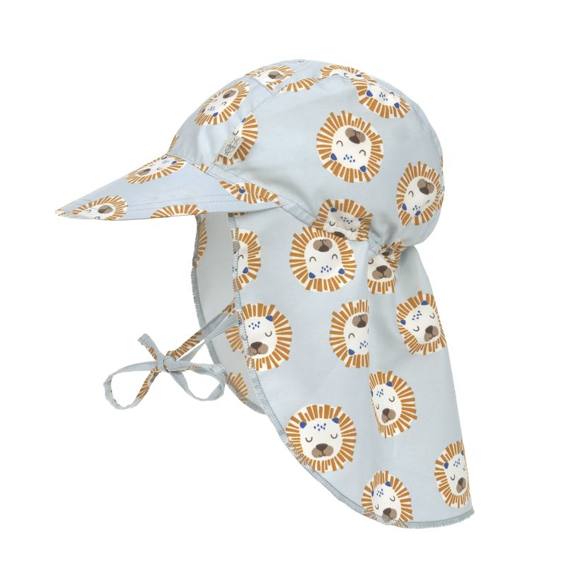 LÄSSIG Flap Hat Lion Powder Blue mit UV-Schutz 80