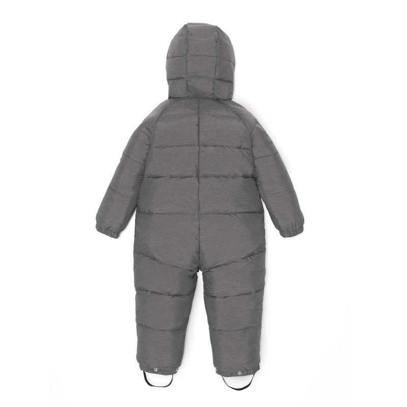 Rückseite des Stonz Snow Suits Heather Grey grau meliert