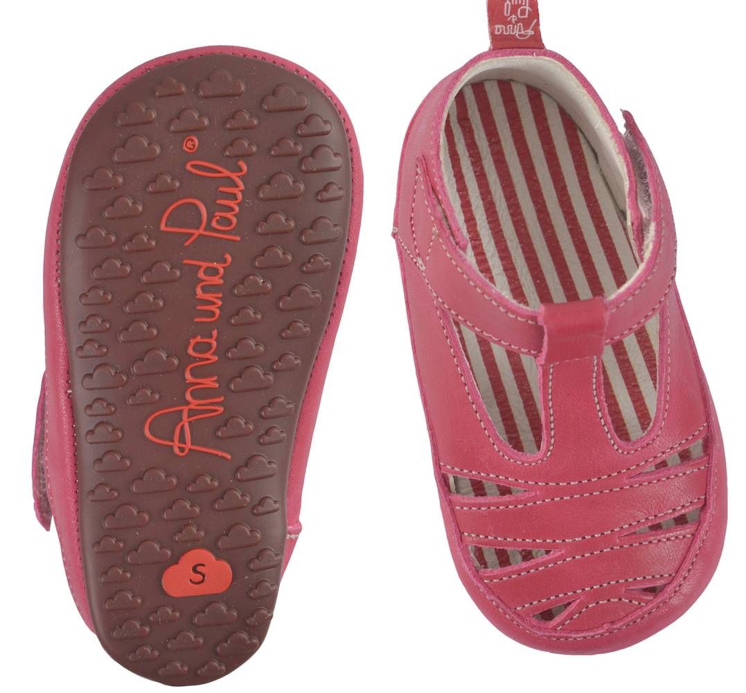 Anna und Paul Lederfinkli / Sandalen "SOMMER" in Pink