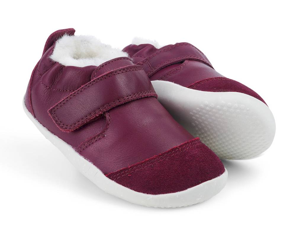 Bobux Lauflernschuhe Arctic Marvel Boysenberry in schönem Dunkelrot