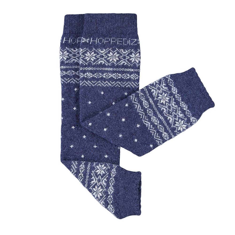 stulpen-merino-norweger-blau HOPPEDIZ Stulpen im Norwegerstil blau