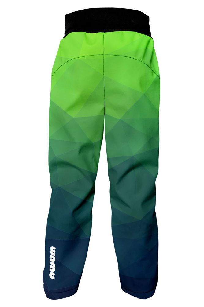 Rückseite der Softshell Hose "Mosaic Green" von WAMU