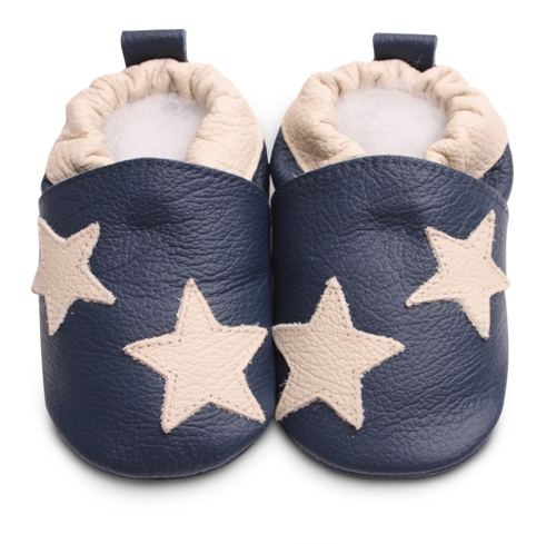 Shoooshoos 2Stars Navy Beige in dunkelblau mit cremefarbenen Sternen