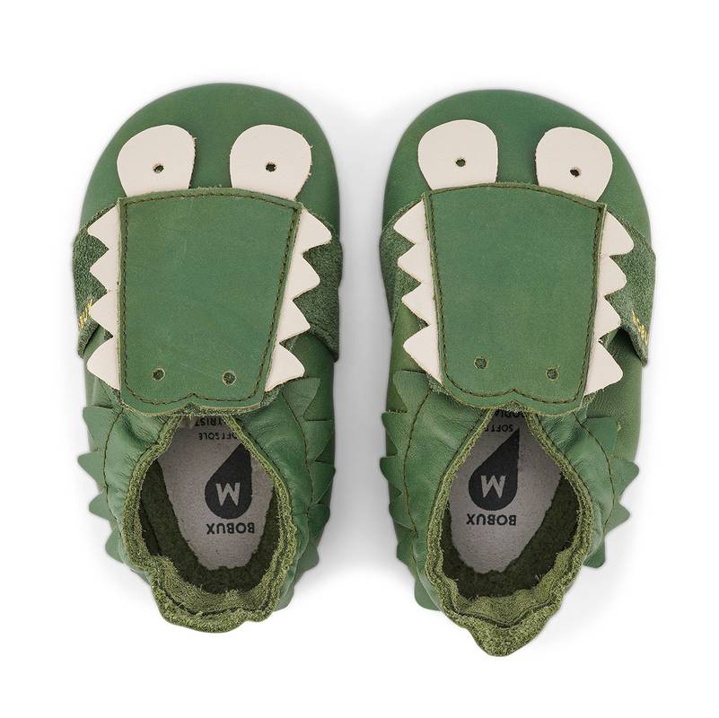 BOBUX-Snap-Oliv-oben BOBUX Lederfinkli Krokodil Snap Oliv