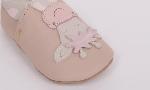 Bobux Soft Sole Giraffe Beige aus weichem, anschmiegsamen Leder