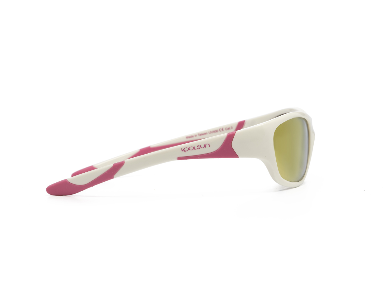 KOOLSUN Kindersonnenbrille SPORT in weiss und pink