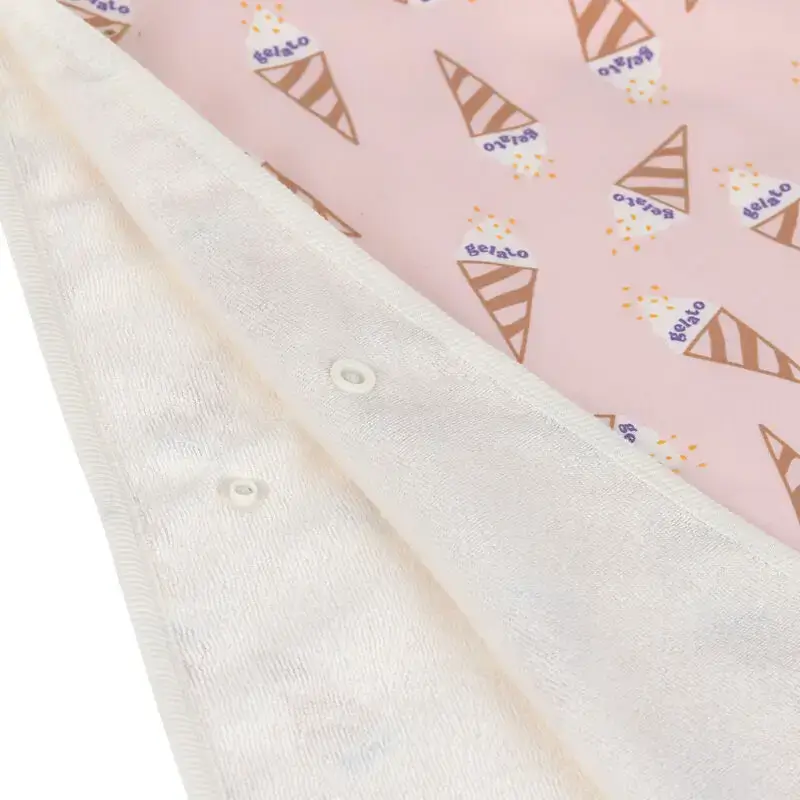 Lässig UV Badeponcho Ice Cream - aussen Mikrofaser, innen wärmendes, trocknendes Frottee in Off-White