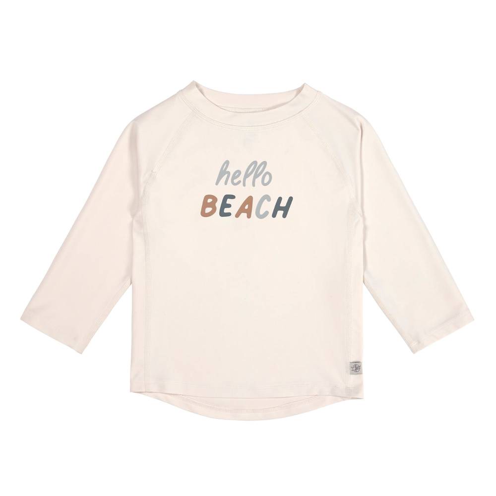 LÄSSIG Langarm UV-Shirt "Hello Beach Milky" in cremeweiss