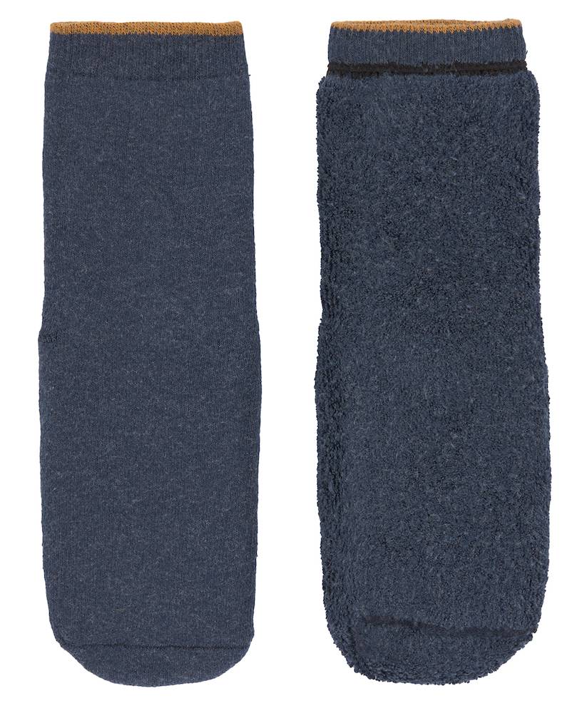 LÄSSIG Stoppersocken "Blue" von aussen und innen