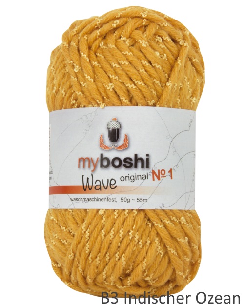 myboshi Wave Indischer Ozean mit Wellenoptik in mango