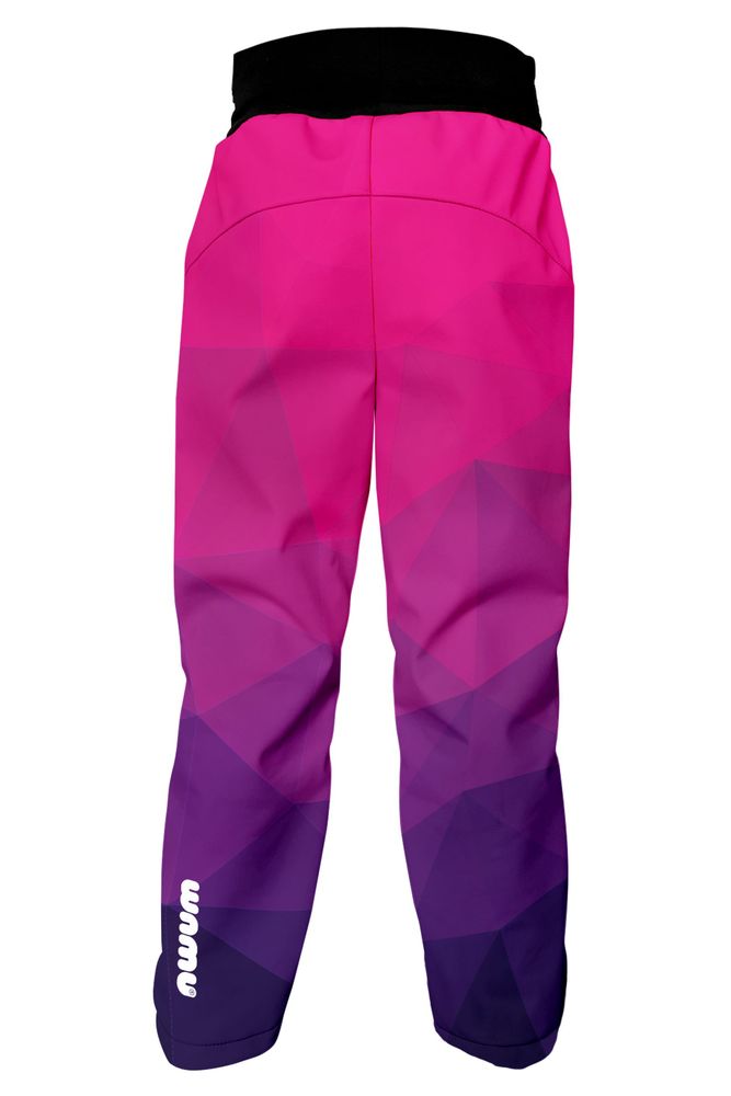 Rückseite der Softshell Hose "Mosaic Purple" von WAMU