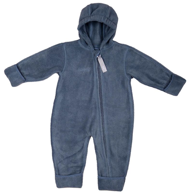 Hoppediz Fleece-Overall "Ocean" in gedecktem Blau