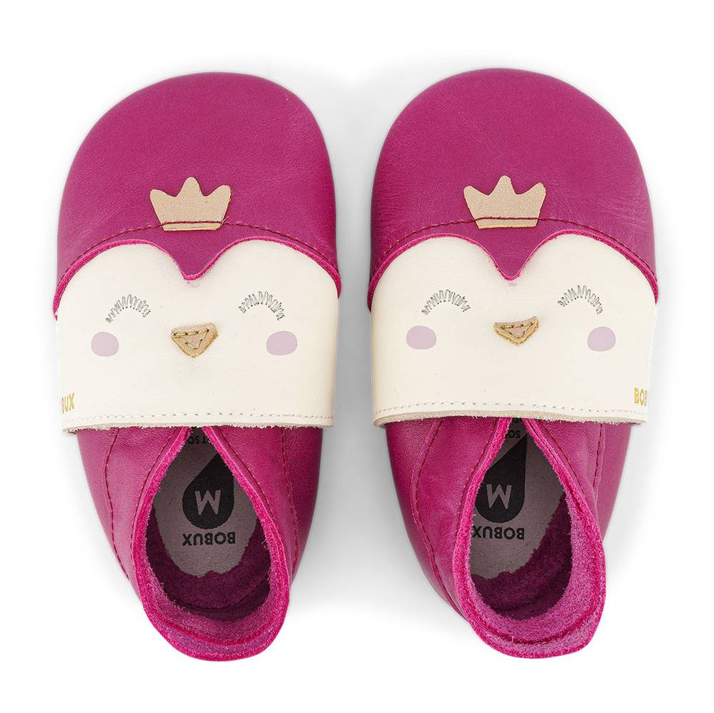 BOBUX-Frosty-Paar BOBUX Lederfinkli Frosty in kräftigem Pink mit königlichem Pinguin
