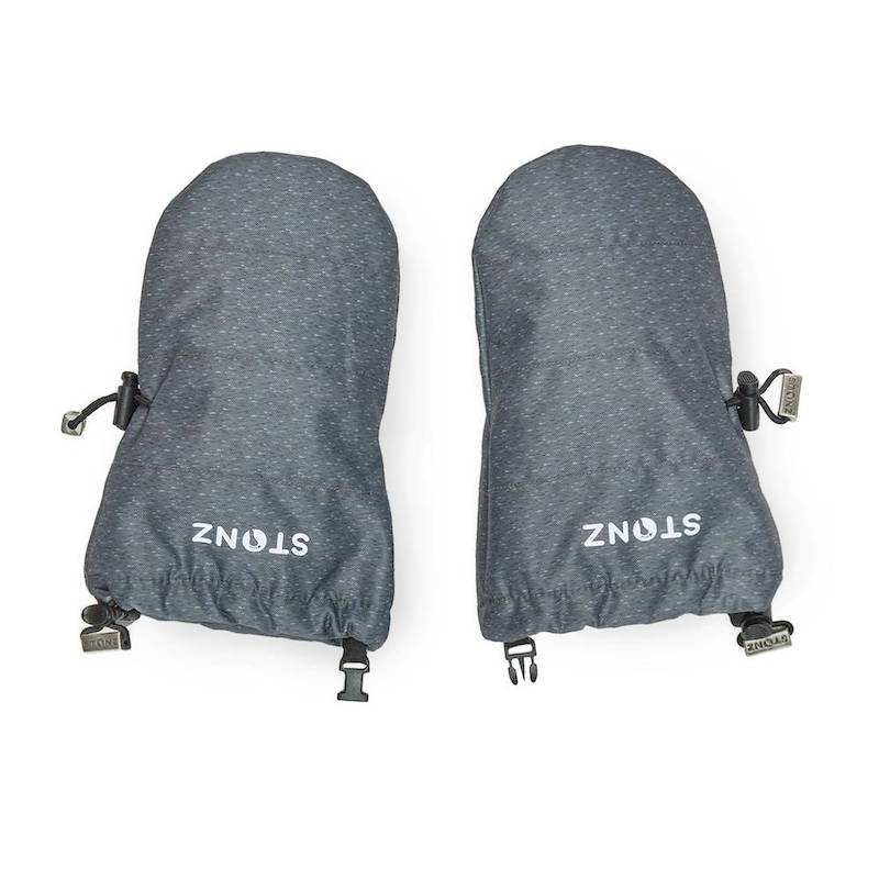 Baby-Mitts-Heather-Grey-Aussenseite Stonz Baby Handschuhe Grau meliert