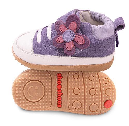 SMY15-pwf Shooshoos Lederschuhe Flower Purple