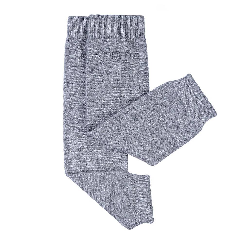 stulpen-merino-uni-grau HOPPEDIZ Stulpen aus Merino + Kaschmir in Grau Melange