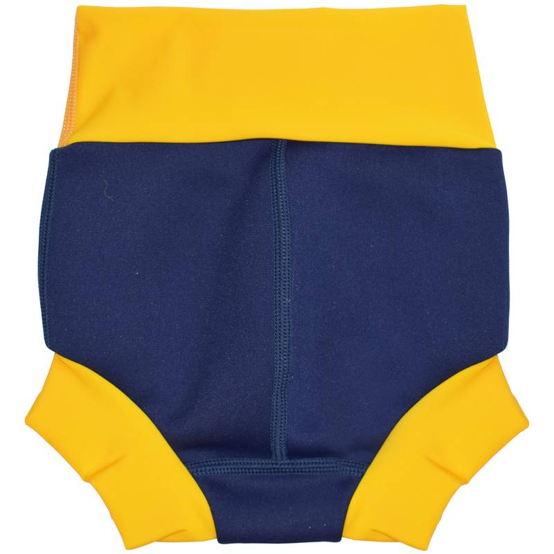 Rückseite der Badewindel Happy Nappy Navy & Yellow