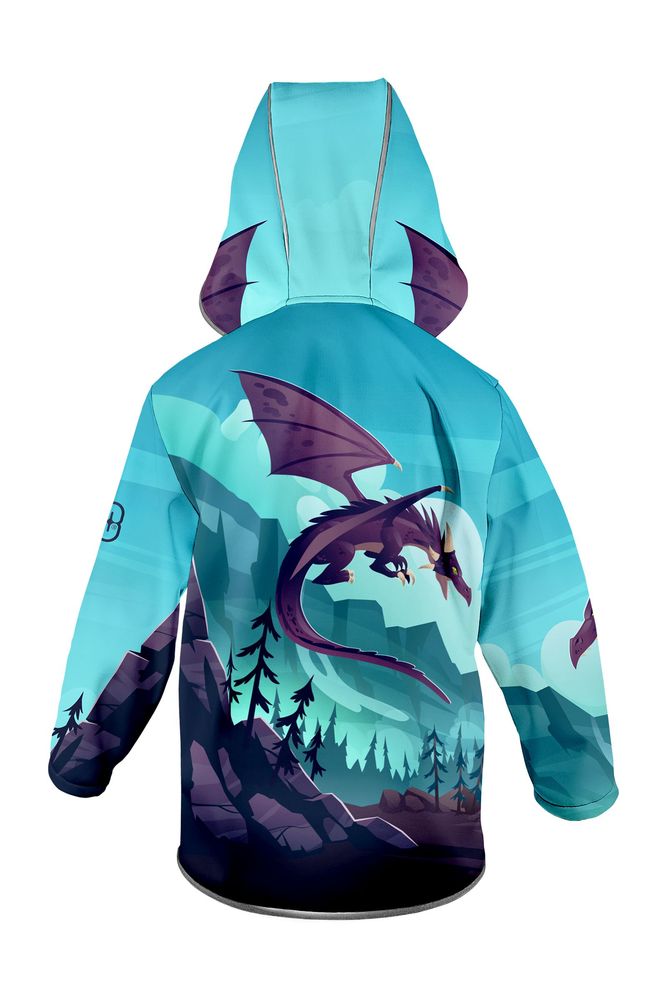 WAMU-DragonFantasy-Softshelljacke-Ruckseite Rückseite der Softshell Jacke "Dragon Fantasy" von WAMU
